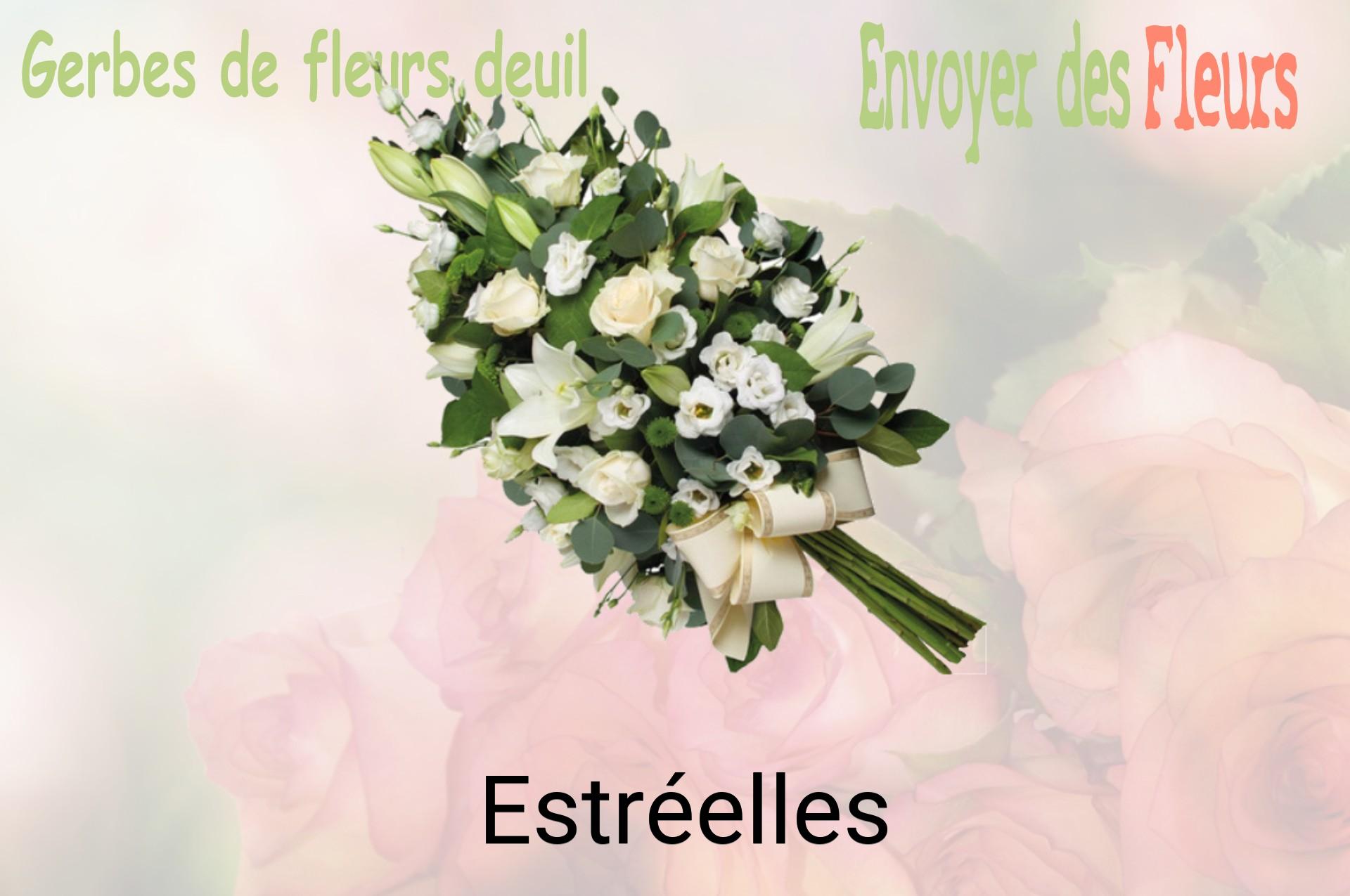 Gerbe de fleurs de deuil livrée à Estréelles